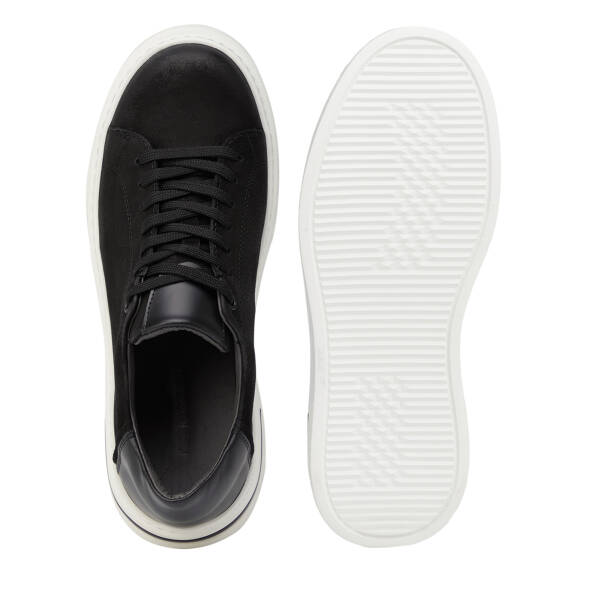 Siyah Hakiki Deri Erkek Sneaker - E26S1AY57847-A64 - 6