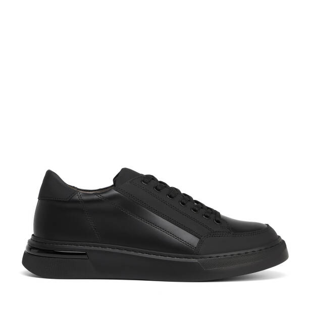 Siyah Hakiki Deri Erkek Sneaker - E26S1AY57848-A23 - 1