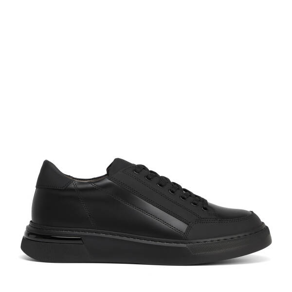 Siyah Hakiki Deri Erkek Sneaker - E26S1AY57848-A23 - 1
