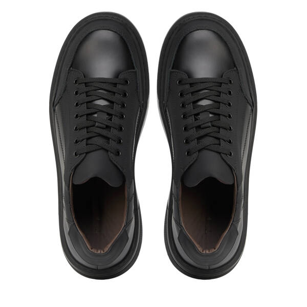 Siyah Hakiki Deri Erkek Sneaker - E26S1AY57848-A23 - 5