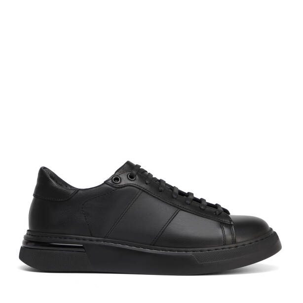 Siyah Hakiki Deri Erkek Sneaker - E26S1AY57849-A23 - 1