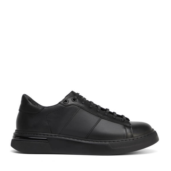Siyah Hakiki Deri Erkek Sneaker - E26S1AY57849-A23 - 1
