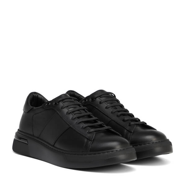 Siyah Hakiki Deri Erkek Sneaker - E26S1AY57849-A23 - 2