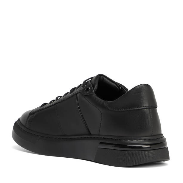 Siyah Hakiki Deri Erkek Sneaker - E26S1AY57849-A23 - 4