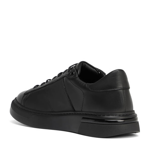 Siyah Hakiki Deri Erkek Sneaker - E26S1AY57849-A23 - 4