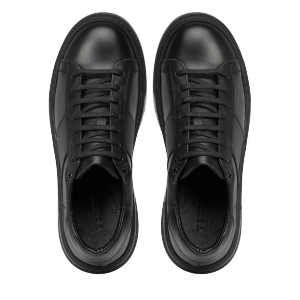 Siyah Hakiki Deri Erkek Sneaker - E26S1AY57849-A23 - 5