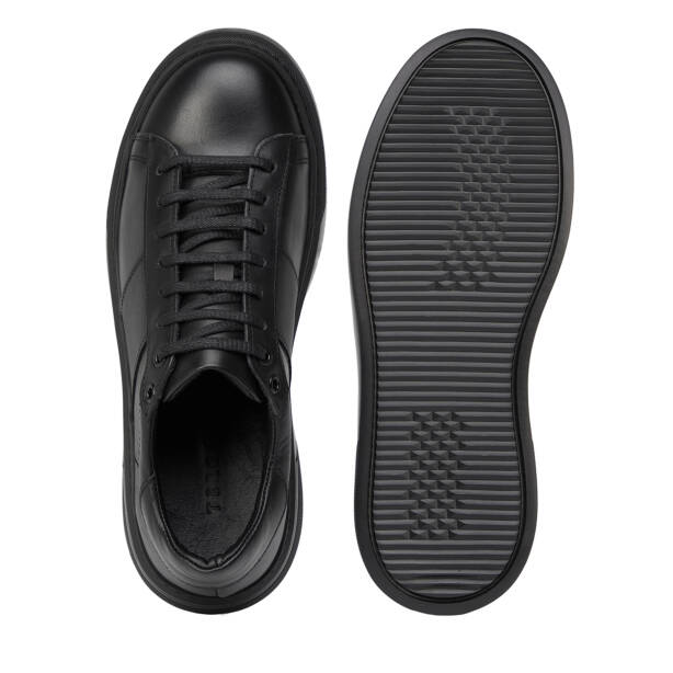 Siyah Hakiki Deri Erkek Sneaker - E26S1AY57849-A23 - 6