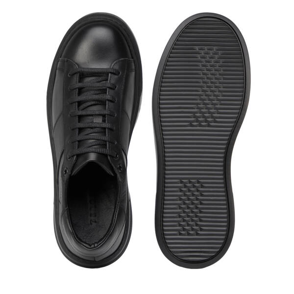 Siyah Hakiki Deri Erkek Sneaker - E26S1AY57849-A23 - 6
