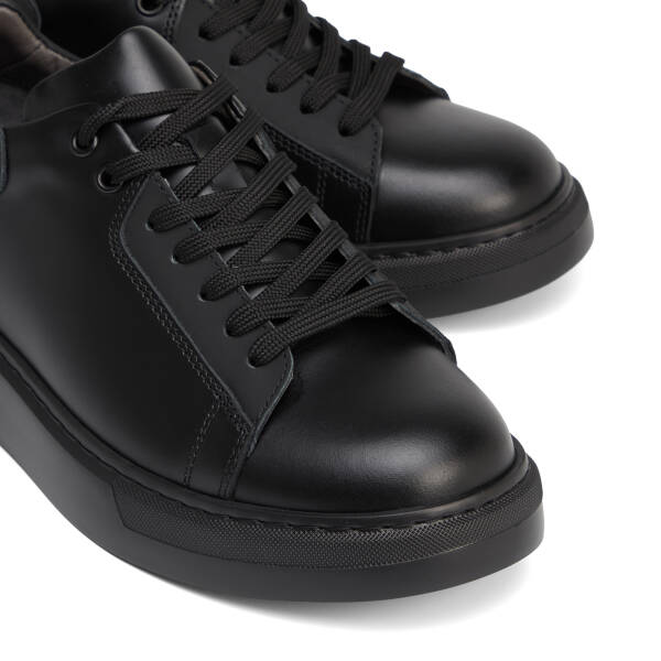 Siyah Hakiki Deri Erkek Sneaker - E26S1AY57850-A23 - 3
