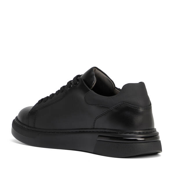 Siyah Hakiki Deri Erkek Sneaker - E26S1AY57850-A23 - 4