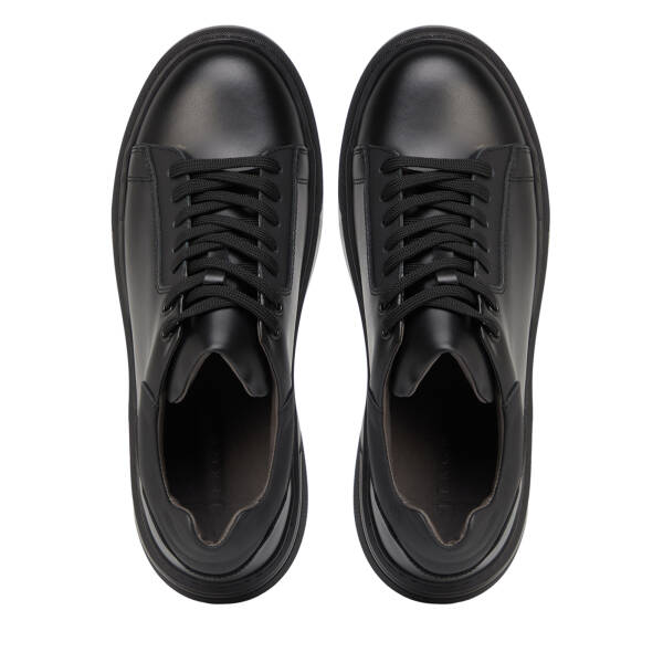 Siyah Hakiki Deri Erkek Sneaker - E26S1AY57850-A23 - 5