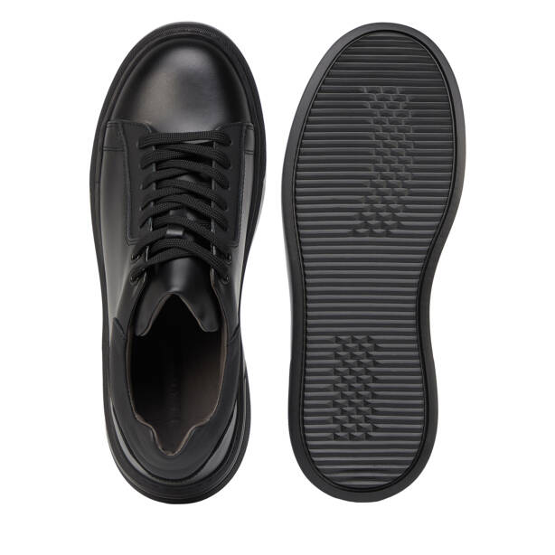 Siyah Hakiki Deri Erkek Sneaker - E26S1AY57850-A23 - 6