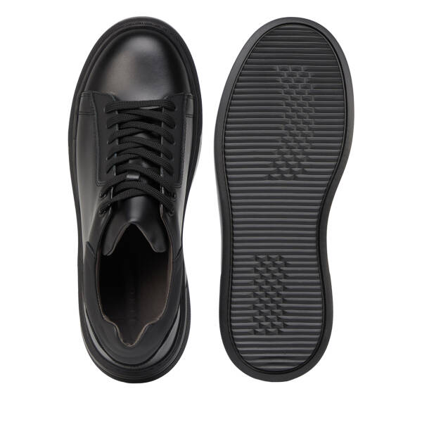 Siyah Hakiki Deri Erkek Sneaker - E26S1AY57850-A23 - 6