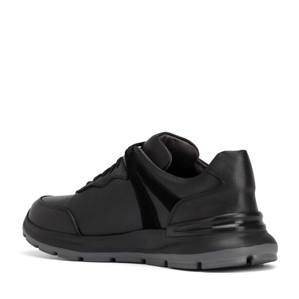 Siyah Hakiki Deri Erkek Sneaker - E26S1AY57854-A23 - 4