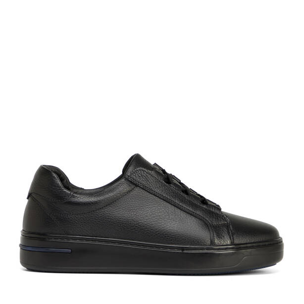 Siyah Hakiki Deri Erkek Sneaker - E26S1AY57869-A41 