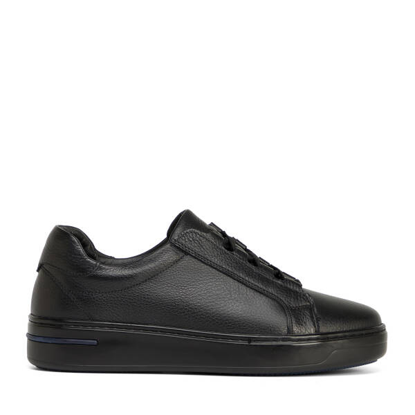 Siyah Hakiki Deri Erkek Sneaker - E26S1AY57869-A41 - 1