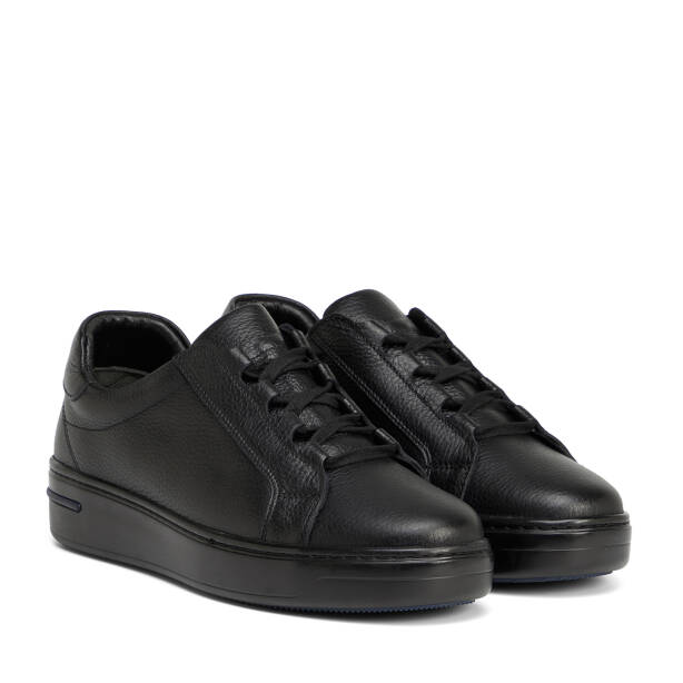 Siyah Hakiki Deri Erkek Sneaker - E26S1AY57869-A41 - 2