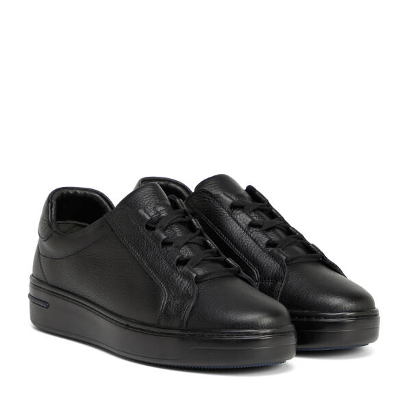 Siyah Hakiki Deri Erkek Sneaker - E26S1AY57869-A41 - 2