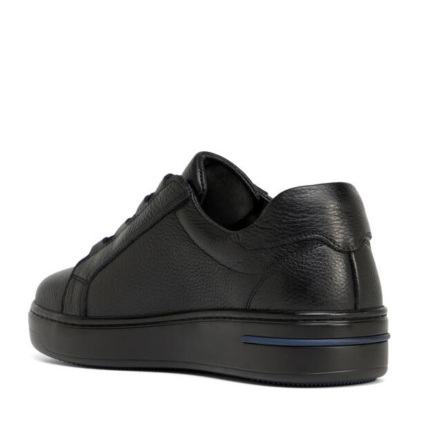Siyah Hakiki Deri Erkek Sneaker - E26S1AY57869-A41 - 4