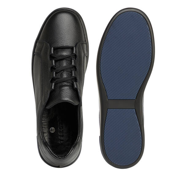 Siyah Hakiki Deri Erkek Sneaker - E26S1AY57869-A41 - 5