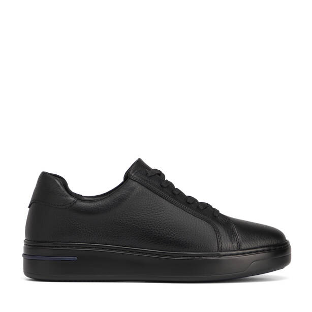 Siyah Hakiki Deri Erkek Sneaker - E26S1AY57870-A41 - 1