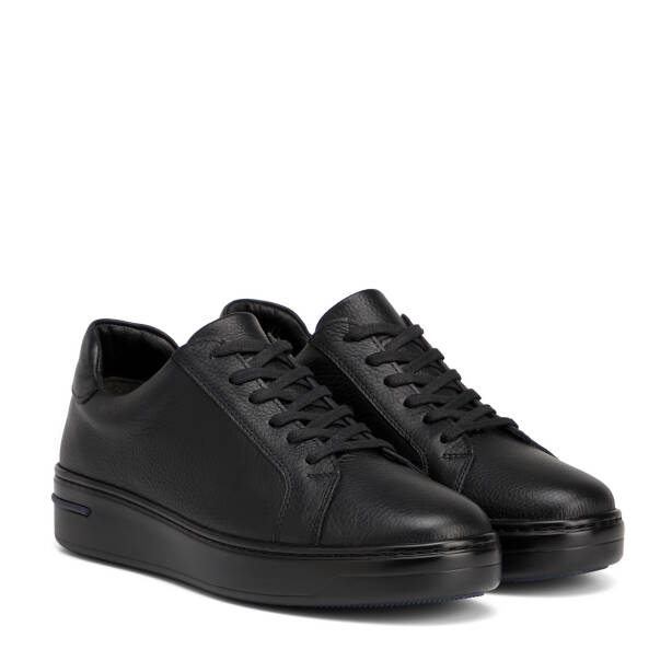 Siyah Hakiki Deri Erkek Sneaker - E26S1AY57870-A41 - 2