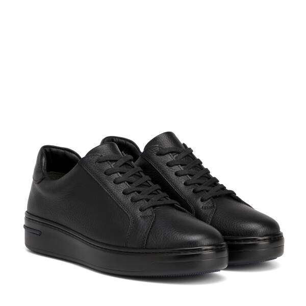 Siyah Hakiki Deri Erkek Sneaker - E26S1AY57870-A41 - 2