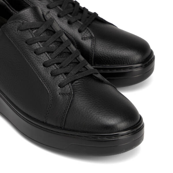 Siyah Hakiki Deri Erkek Sneaker - E26S1AY57870-A41 - 3