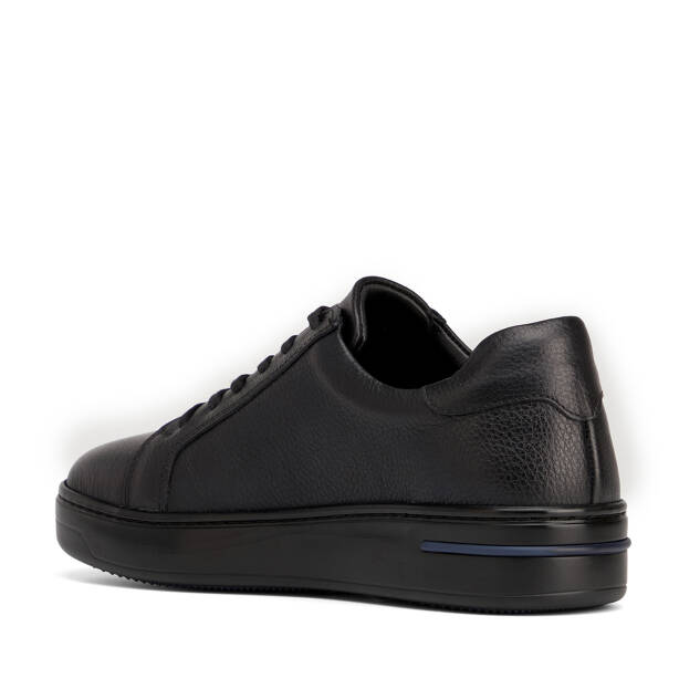 Siyah Hakiki Deri Erkek Sneaker - E26S1AY57870-A41 - 4