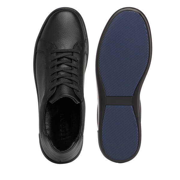 Siyah Hakiki Deri Erkek Sneaker - E26S1AY57870-A41 - 5