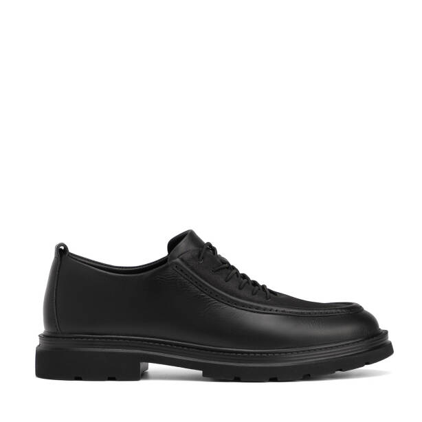 Siyah Hakiki Deri Erkek Sneaker - E26S1AY57871-A23 - 1