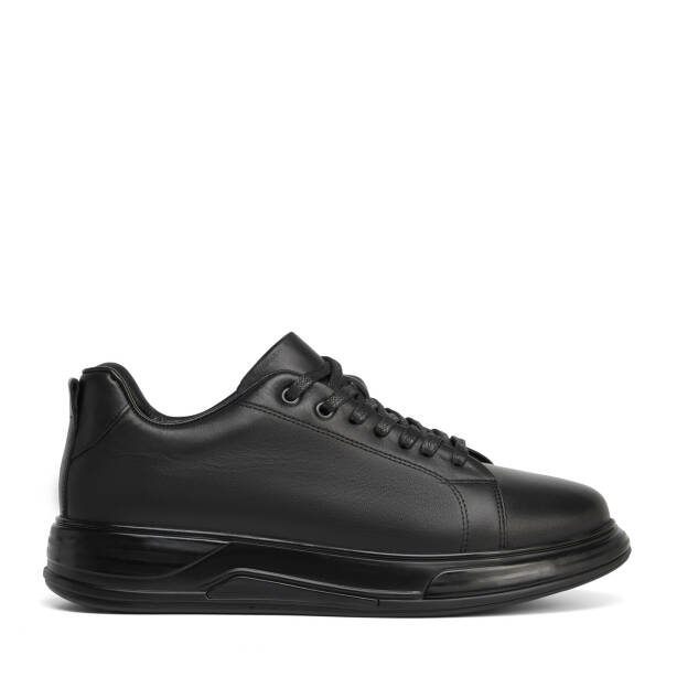 Siyah Hakiki Deri Erkek Sneaker - E26S1AY57874-A23 - 1
