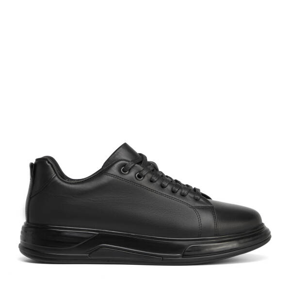 Siyah Hakiki Deri Erkek Sneaker - E26S1AY57874-A23 - 1