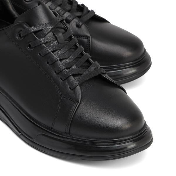 Siyah Hakiki Deri Erkek Sneaker - E26S1AY57874-A23 - 3