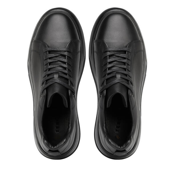 Siyah Hakiki Deri Erkek Sneaker - E26S1AY57874-A23 - 5