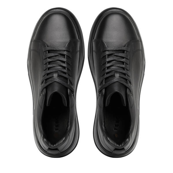 Siyah Hakiki Deri Erkek Sneaker - E26S1AY57874-A23 - 5