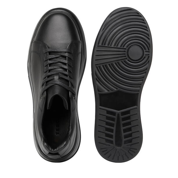 Siyah Hakiki Deri Erkek Sneaker - E26S1AY57874-A23 - 6