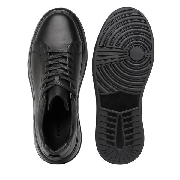 Siyah Hakiki Deri Erkek Sneaker - E26S1AY57874-A23 - 6