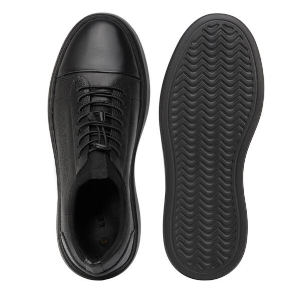 Siyah Hakiki Deri Erkek Sneaker - E26S1AY57877-A23 - 6