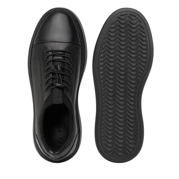 Siyah Hakiki Deri Erkek Sneaker - E26S1AY57877-A23 - 6