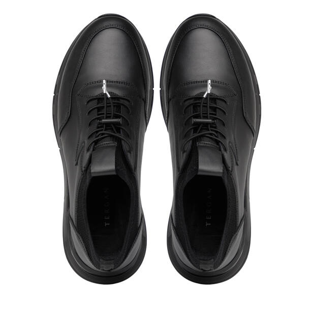 Siyah Hakiki Deri Erkek Sneaker - E26S1AY57878-A23 - 5