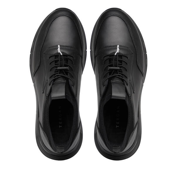 Siyah Hakiki Deri Erkek Sneaker - E26S1AY57878-A23 - 5