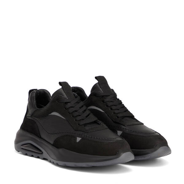 Siyah Hakiki Deri Erkek Sneaker - E26S1AY57901-A23 - 2