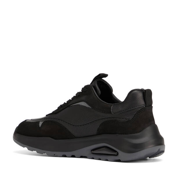 Siyah Hakiki Deri Erkek Sneaker - E26S1AY57901-A23 - 4