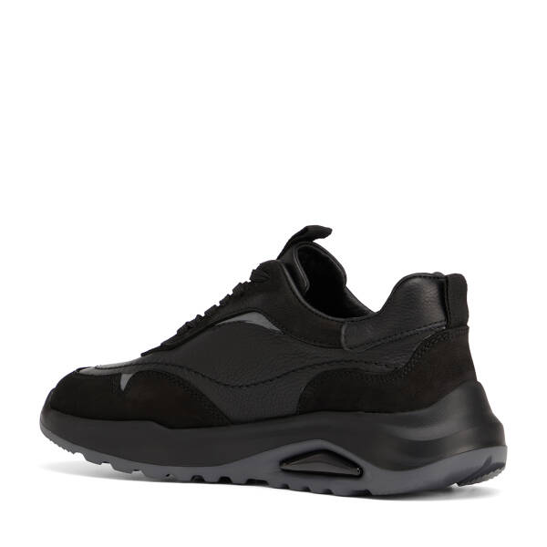 Siyah Hakiki Deri Erkek Sneaker - E26S1AY57901-A23 - 4