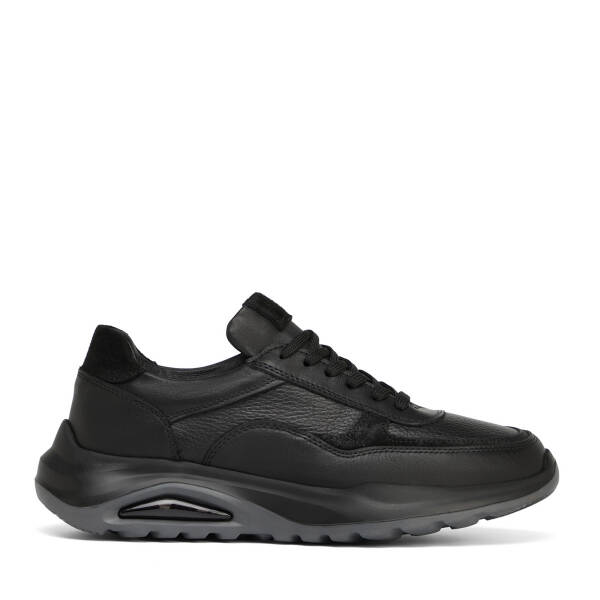 Siyah Hakiki Deri Erkek Sneaker - E26S1AY57902-A23 - 1