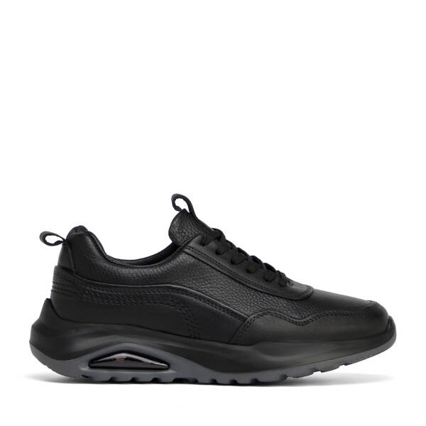 Siyah Hakiki Deri Erkek Sneaker - E26S1AY57903-A23 - 1