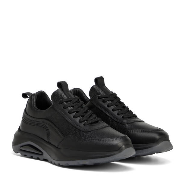 Siyah Hakiki Deri Erkek Sneaker - E26S1AY57903-A23 - 2