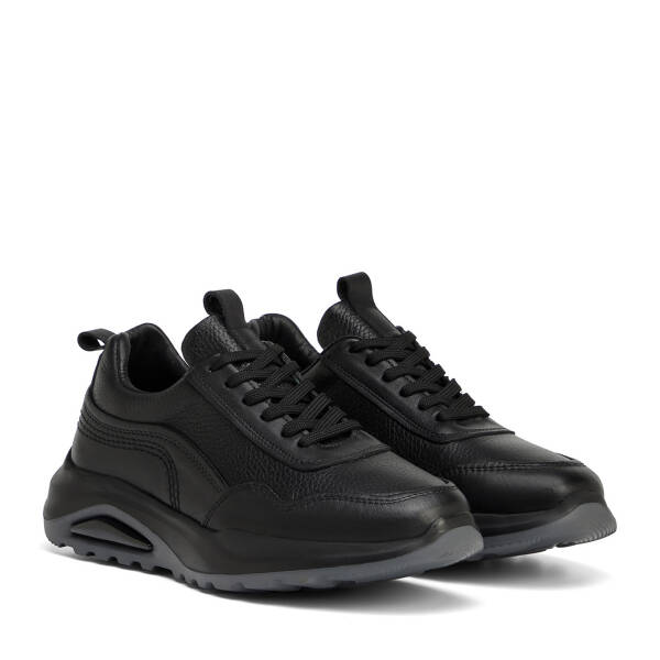 Siyah Hakiki Deri Erkek Sneaker - E26S1AY57903-A23 - 2