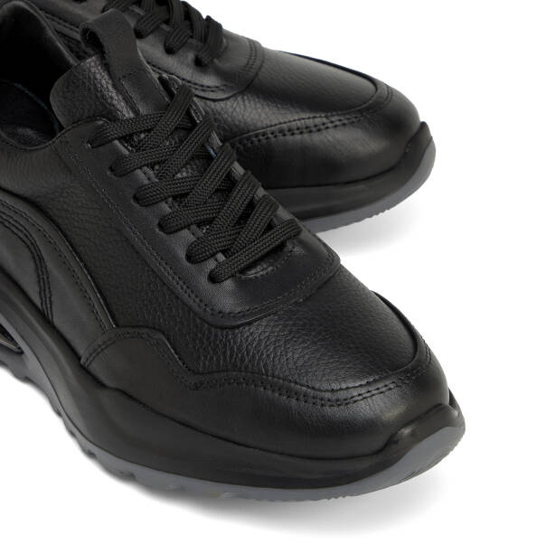 Siyah Hakiki Deri Erkek Sneaker - E26S1AY57903-A23 - 3